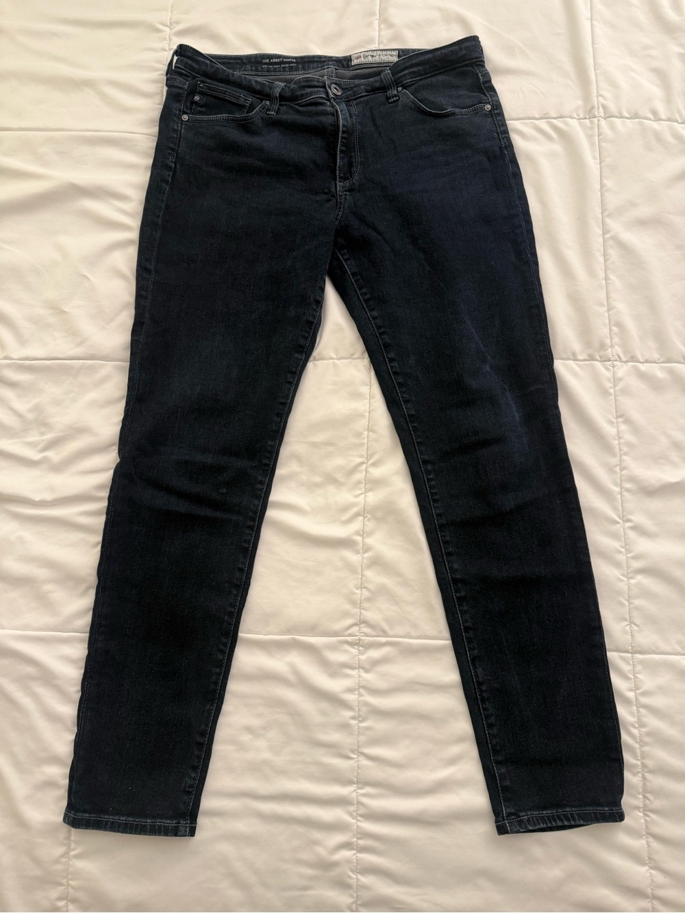 AG “The Abbey Ankle” Mid-Rise Super Skinny Jeans for Anthropologie 🖤 Dark Indigo
